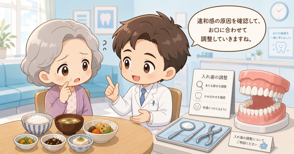 入れ歯が急にグラつく原因は？食事のズレを防ぐ対処法と調整手順